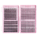 Cross-border bestseller large capacity 400 cluster lash book wheat spike pure wild autumn maple leaf three-piece fishtail mixed dense segmented