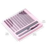 European and American cross-border bestseller large-capacity single-cluster false eyelash set, natural segmented cluster lashes for daily DIY lash extension