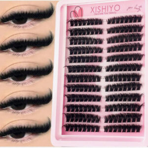 Cross-border bestseller large capacity mixed single cluster flower false eyelash set DIY segmented thick curly eyelashes