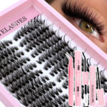 European and American cross-border bestseller false eyelash set 50D/80D/100D single cluster segmented 3D eyelashes wild fluffy