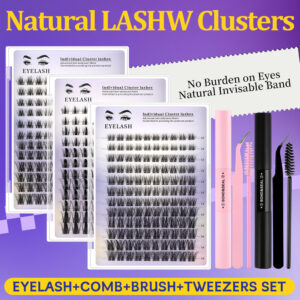 European and American cross-border best-selling false eyelashes, realistic and thick DIY eyelashes, segmented single-cluster lash extension wholesale