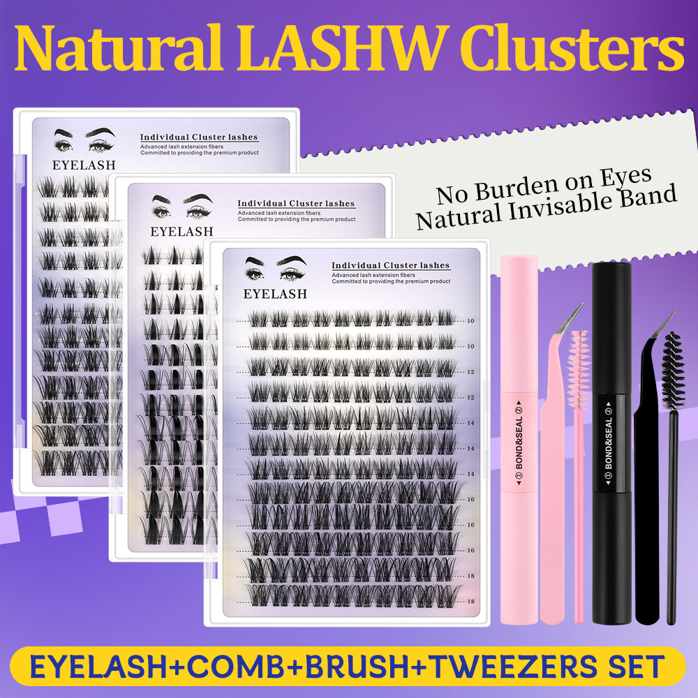 o1cn01awncsh2eec46edzdz 2215841308713 0 cib.jpg European and American cross-border best-selling false eyelashes, realistic and thick DIY eyelashes, segmented single-cluster lash extension wholesale