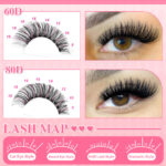 Wholesale segment false eyelashes book large capacity 6080D T50 set ресницы eyelashes cur