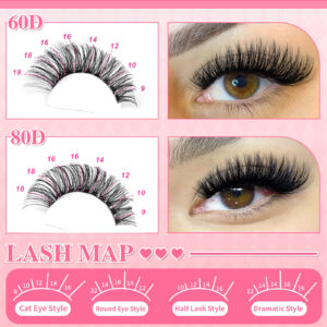 Wholesale segment false eyelashes book large capacity 6080D T50 set ресницы eyelashes cur