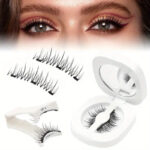 Cross-border Europe and America Amazon hot-selling magnetic false eyelashes with three magnets upgraded natural thick and easy-to-apply eyelashes wholesale