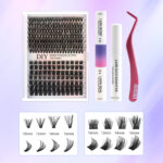 Cross-border DIY segmented false eyelashes, thick and natural for Amazon Europe/America, single-cluster lash extensions 30D40D