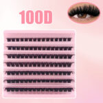 Cross-border 40D brown segment false eyelashes mixed DIY large capacity thick curly self-lash hot melt cluster manufacturer