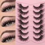 Cross-border false eyelashes, European and American style, 7 pairs, thick and curly 5D messy style, one-piece European and American fox-style slanting