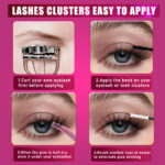 Cross-border e-commerce eyelash book segmented false eyelashes wheat spike trilogy cluster lashes thick curly self-lash extension