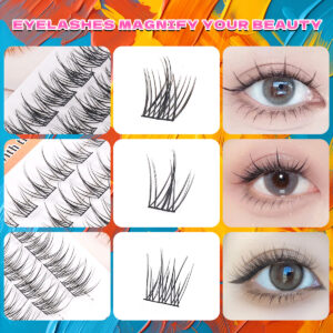 Export style Japanese and Korean DIY 24-row eyelash cross-border set DIY Cluster Lashes mixed style false eyelashes