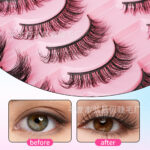 European and American cross-border bestseller, Amazon 30 pairs blister box imitation mink false eyelashes wholesale, soft eyelashes