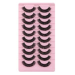 Large capacity pair of small devil internet celebrity cos comic false eyelashes, whole strip black stem, supportive, wholesale, Qingdao eye tail