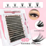 European and American cross-border bestseller false eyelash set 50D/80D/100D single cluster segmented 3D eyelashes wild fluffy