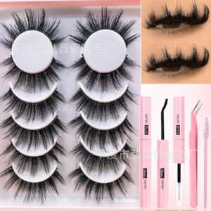Cross-border bestseller, 6 pairs of false eyelashes, thick and fluffy, source factory