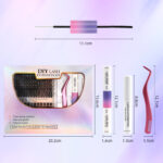 Cross-border best-selling DIY segment false eyelashes kit with dual-head glue and large capacity single-cluster false eyelashes gift box design