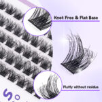 Factory direct supply 5-row 3D simulation natural hot-melt cluster lashes 10p 20p 30p 40p, comic-style lashes in multiple lengths