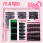 Wholesale Fluffy Segmented Eyelash Extension Kit DIY Set for Cross-border EU/US 60D 80D False Lashes