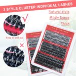 EU/US Cross-border False Eyelash Set 30D 50D 60D 80D Natural Thick DIY False Eyelashes 300 Clusters Large Capacity