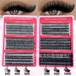 Cross-border bestseller DIY new style large capacity mixed eyelash book thick and curly 8-16mm factory false eyelashes