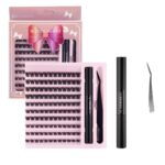 Cross-border 30P-100P Thick False Eyelashes Hot Melt Segmented Self-Lash Extension Amazon Wholesale Washboard Set