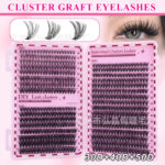 Cross-border bestseller 30D/40D/50D 640 clusters lash book 8-16mm false eyelashes D curl mixed pack from source factory