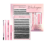 Cross-border best-selling DIY segment false eyelashes kit with dual-head glue and large capacity single-cluster false eyelashes gift box design