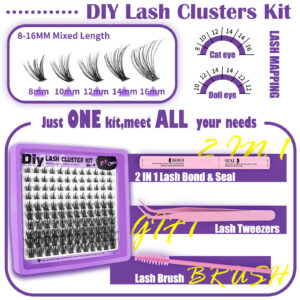 Private Label DIY Lash Cluster Kit Custom Individual Lashes