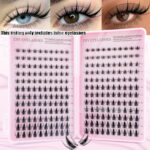Cross-border best-selling false eyelash set DIY self-lamination autumn maple leaf segmented single cluster soft fine stem large capacity