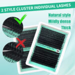Cross-border new DIY segment eyelashes false eyelashes 100D large capacity D-curve messy thick curly realistic eyelashes