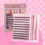 Cross-border 30P-100P Thick False Eyelashes Hot Melt Segmented Self-Lash Extension Amazon Wholesale Washboard Set