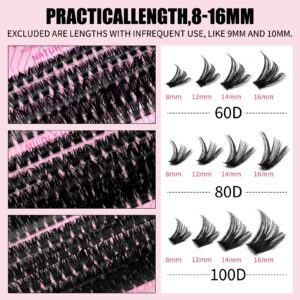 Russian false eyelashes segment lashes