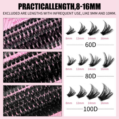 Russian false eyelashes segment lashes