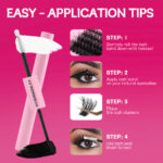 Amazon 30P 40P 32 rows false eyelash glue for export 60P 80P cluster lashes book Europe and America cross-border eyelashes