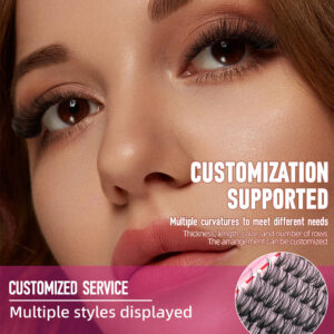 European and American cross-border false eyelash book large capacity Amazon mixed single cluster segmented flower eyelashes Middle East eyelashes with glue