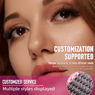 European and American cross-border false eyelash book large capacity Amazon mixed single cluster segmented flower eyelashes Middle East eyelashes with glue
