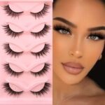 Cross-border best-selling large-capacity one-piece false eyelashes with black stem, thick, curly, fox-style false eyelashes, pair hair source factory