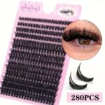Wholesale Fluffy Segmented Eyelash Extension Kit DIY Set for Cross-border EU/US 60D 80D False Lashes