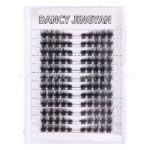 Cross-border false eyelashes export style segmented cluster thick style black band soft curly false eyelashes customizable glue-free