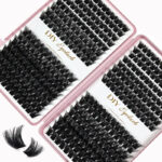 Cross-border DIY segmented eyelash book set, natural thick and curly, self-lashing cluster lashes, 32 rows, large capacity false eyelashes