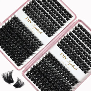 Cross-border DIY segmented eyelash book set, natural thick and curly, self-lashing cluster lashes, 32 rows, large capacity false eyelashes