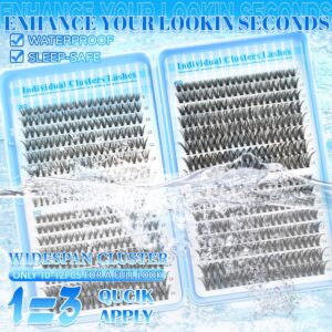 European and American cross-border hot wholesale glue type single cluster DIY segmented extra long false eyelashes book