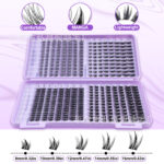 Cross-border bestseller Wheat Ear/Fishtail/Autumn Maple Leaf/Triple Fishtail 400 clusters lash book large capacity false lashes D curl