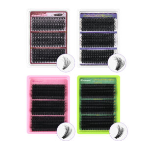 300 clusters large capacity 80D100D120D dense European and American fluffy segmented hot melt lash cluster