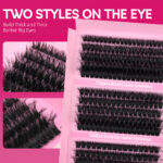 Amazon 30P 40P 32 rows false eyelash glue for export 60P 80P cluster lashes book Europe and America cross-border eyelashes