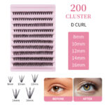 30P40P Hot Melt Cluster Eyelashes Segmented Self-Lashing Thick Natural Stage Flat False Eyelashes Segmented Lashes