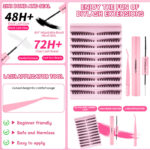 Cross-border Amazon DIY single-cluster segmented fluffy false eyelash set, thick style, hot-melt self-lash extension, 10 rows