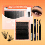 Cross-border bestseller, thick and large-capacity D-curve single-cluster false eyelashes 8-18mm, DIY segmented self-application eyelashes, European and American style