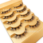 European and American cross-border slanted flying fox eye false eyelashes 5 pairs set, simulated eye tail lengthened eyelashes, in stock wholesale swallowtail