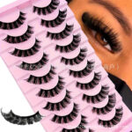 Cross-border Russian volume false eyelashes DD curl natural dense curly one-piece false eyelashes factory stable supply