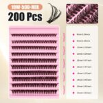Cross-border 40D brown segment false eyelashes mixed DIY large capacity thick curly self-lash hot melt cluster manufacturer